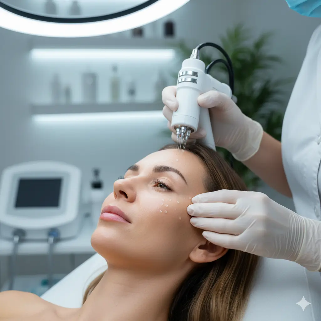Mesoterapia facial para mejorar la luminosidad y textura de la piel en clínica estética de Los Cristianos