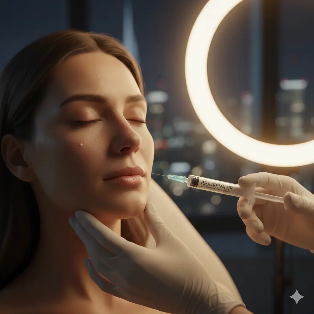 Relleno con ácido hialurónico para rejuvenecimiento facial y volumen en clínica de medicina estética en Los Cristianos, Tenerife.