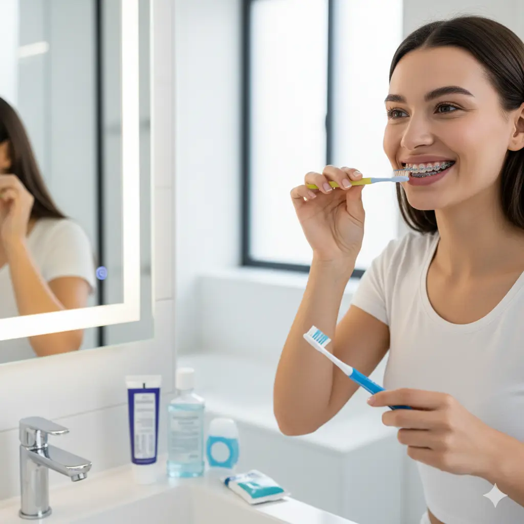 Consejos para cuidar la salud de la boca y limpieza dental con ortodoncia en clínica de Los Cristianos, Tenerife.