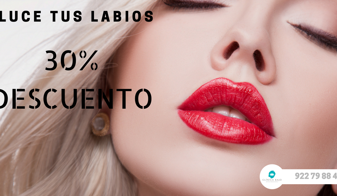 Oferta del 30% de descuento en relleno de labios