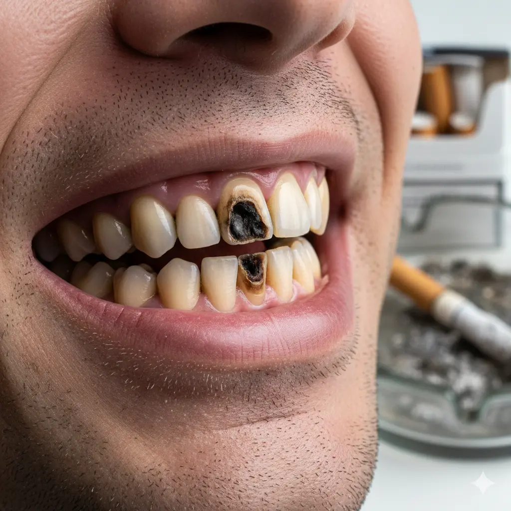 Como afecta el tabaco a los dientes - Clínica Bajo ¿Cómo afecta el tabaco a los dientes?