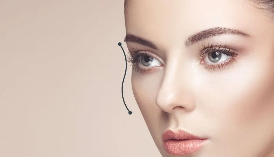 La curva Ogee: detalles del rostro de mujer